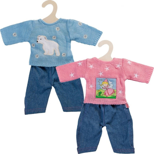 Heless jeans met trui 2 ass. maat 28-33cm