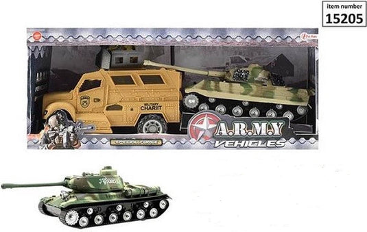 Toi-toys militair pantservoertuig met tank
