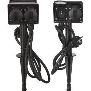 Pro garden tuinstekkerdoos voor buiten 4 stopcontacten 1,5m kabel