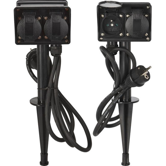 Pro garden tuinstekkerdoos voor buiten 4 stopcontacten 1,5m kabel