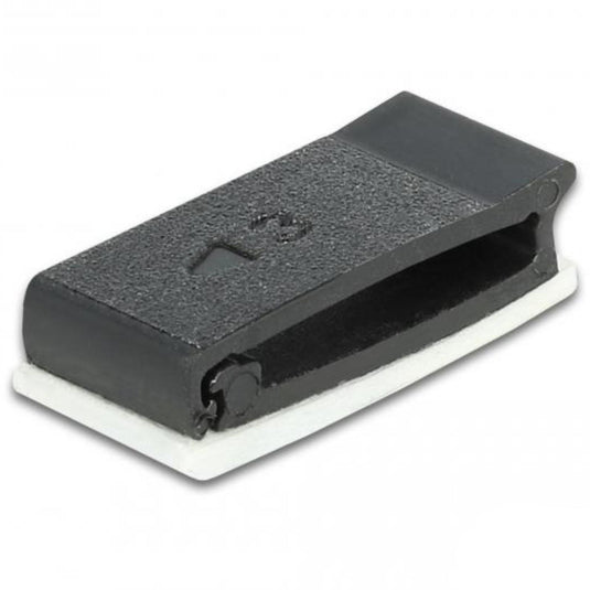 Delock kabelhouder met vergrendelclip zelfklevend zwart 10 stuks
