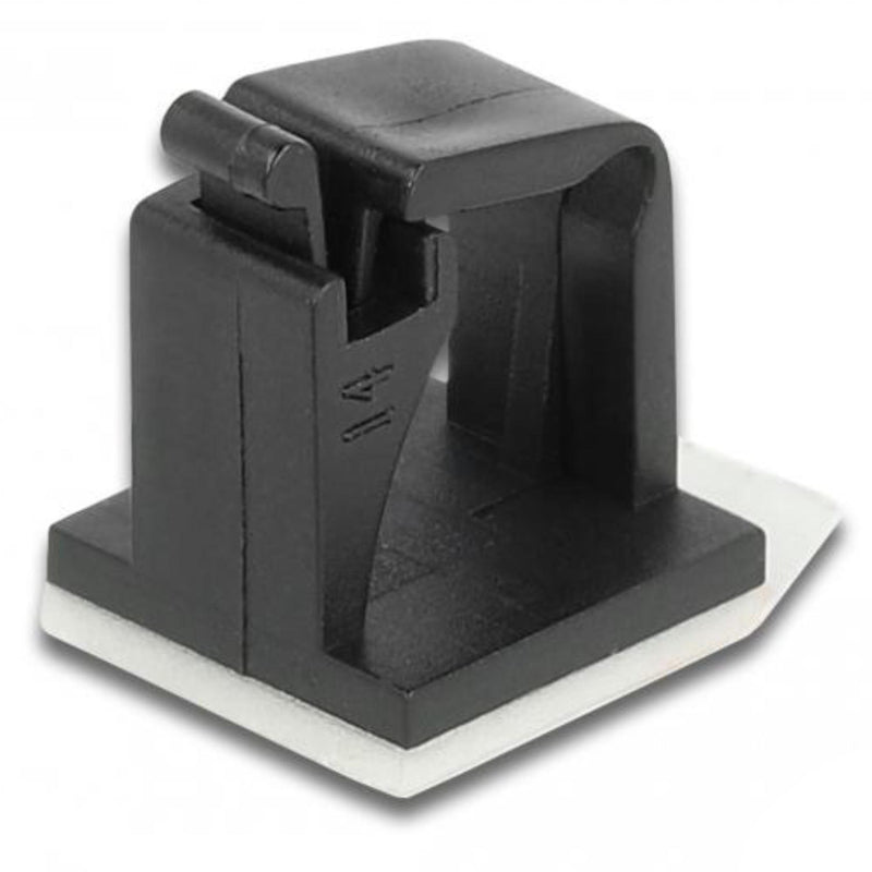 Load image into Gallery viewer, Delock kabelhouder met vergrendeling zelfklevend zwart 10 stuks
