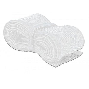 Kabelmantel met klittenbandsluiting 2 m x 19 mm wit