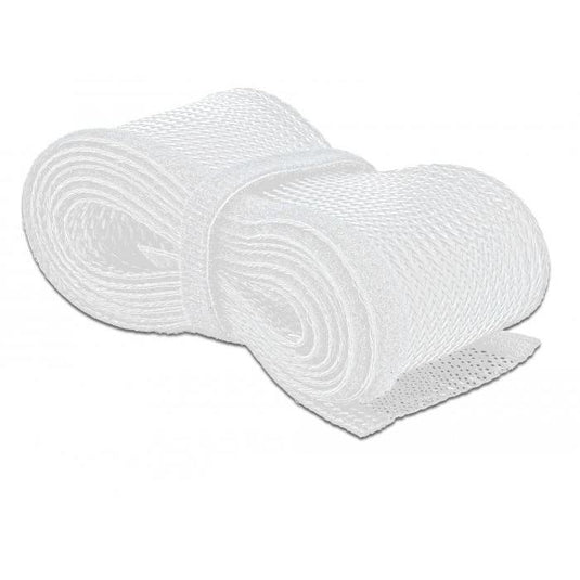 Kabelmantel met klittenbandsluiting 2 m x 19 mm wit