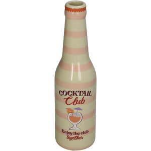 Kersten vaas cocktail fles aardewerk 6.5x6.5x24cm