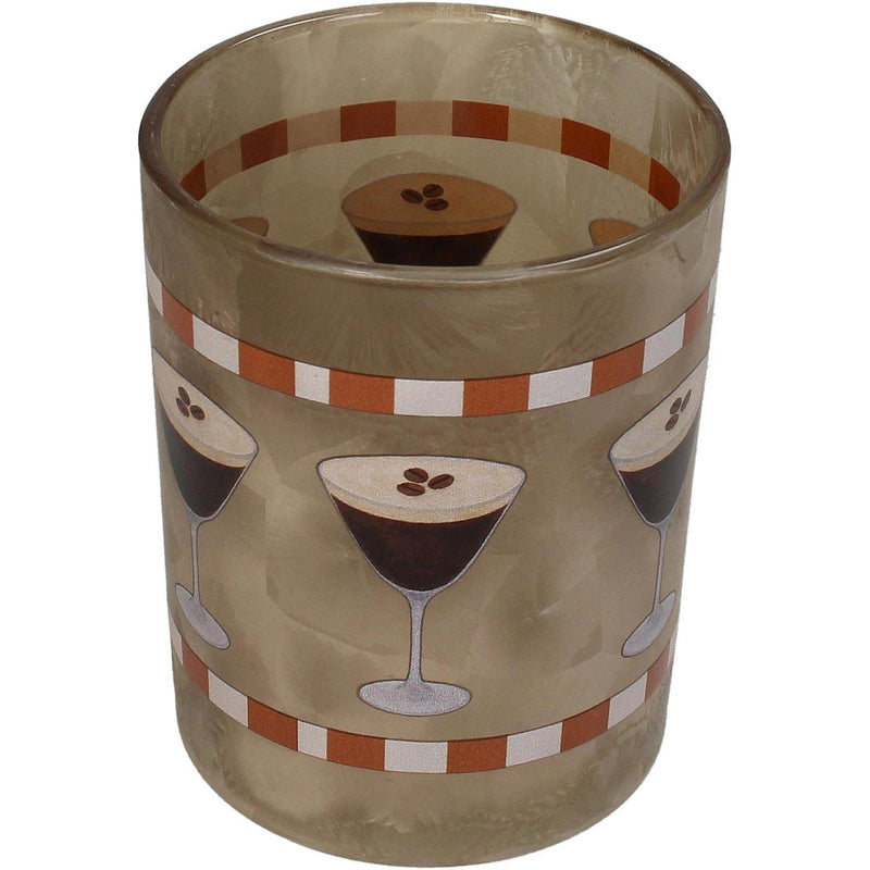 Afbeelding laden in galerijviewer, Kersten theelichthouder espresso martini glas beige 10x10x12.5cm
