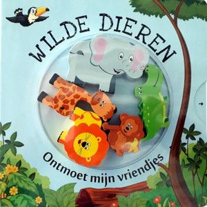 Kartonboek ontmoet mijn vriendjes wilde dieren