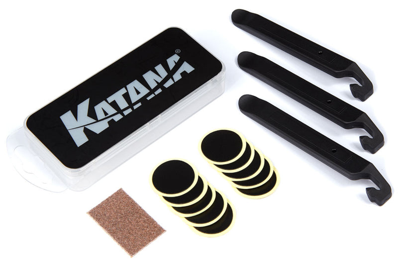 Load image into Gallery viewer, Katana puncture repair kit self-adhesive incl. tyre levers

