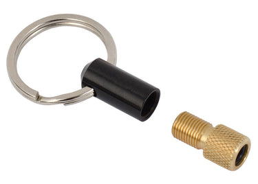 Katana key ring with valve adapter