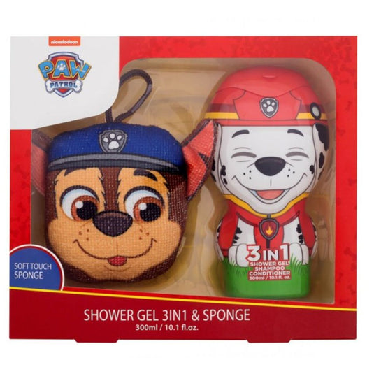 Paw patrol geschenkset marsh showergel + spons