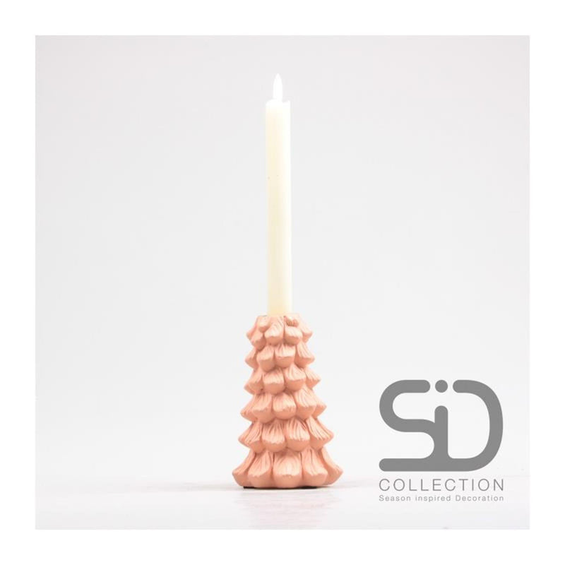 Chargez l'image dans la visionneuse de la galerie, Season inspired decoration kaarsenstandaard 10x10x15 beigerood
