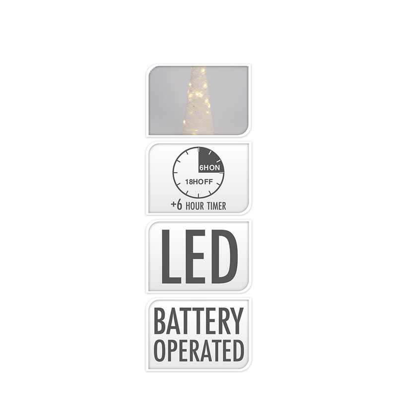 Laden Sie das Bild in Galerie -Viewer, Kegel led wit 30 leds 58cm
