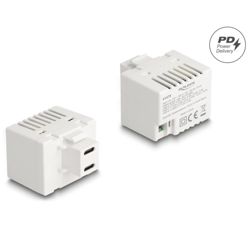 Load image into Gallery viewer, Usb c naar 2‑pins aansluitblok keystone
