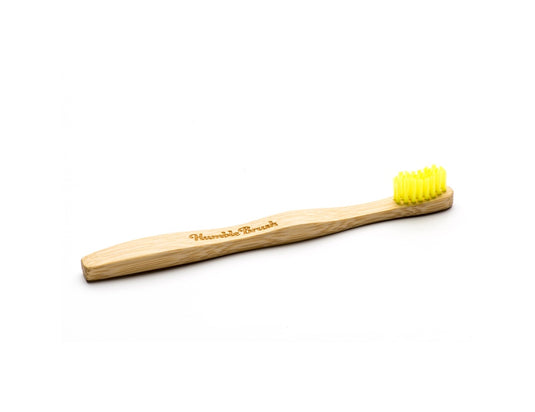 The humble co. tandenborstel bamboe - kind - ultra soft - geel