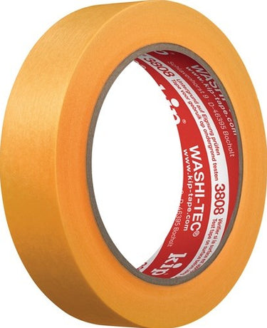 Kip afdekband | glad | geel | lengte 50 m | breedte 24 mm | rol | 9 stuks - 3808-24 - 3808-24