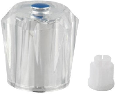 Kirchhoff acryl handgreep helder, met klik-in-dop, markering blauw rood wit - 98614700
