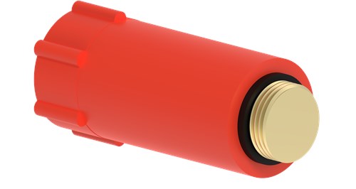 Load image into Gallery viewer, Kirchhoff kunststof bouwplug, rood, 1 2 , messing schroefdraad - 989135355
