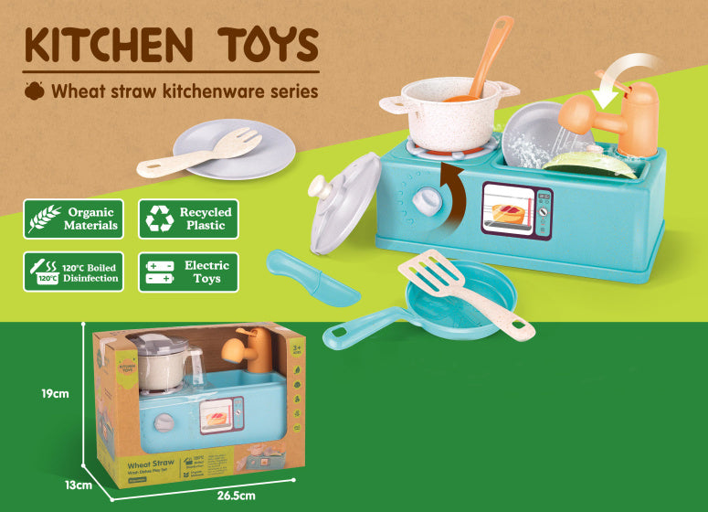 Load image into Gallery viewer, Kitchen toys Speelgoed Wastafel met Stromend Water 11-delig
