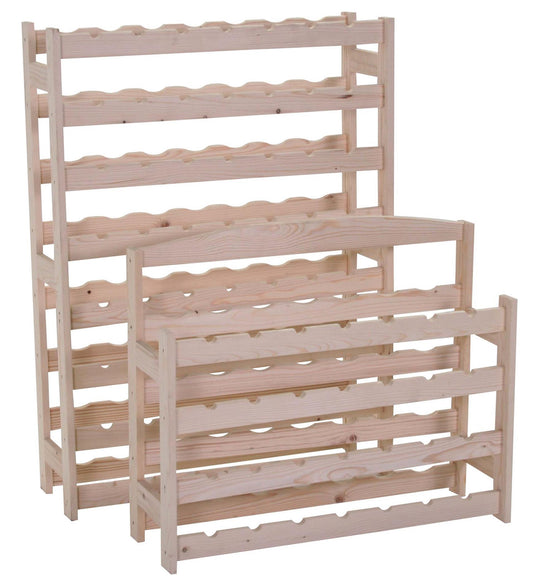 Sens wijnrek van grenenhout voor 28 flessen 73,5x88,5x28cm (hxbxd) blank hout