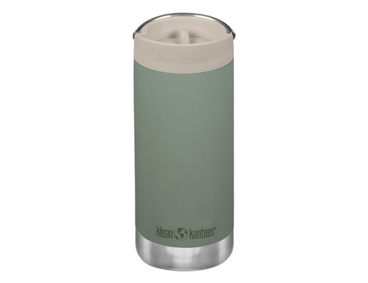 Klean kanteen thermosfles - tkwide - 355 ml (12 oz) - met koffiedop - groen