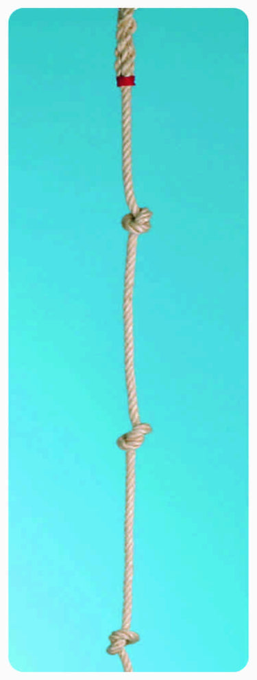 Nhf klimtouw extra dik met 3 knopen (8cm 2m)