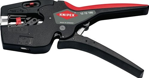 Knipex afstrip- en krimptang | lengte 190 mm | 0,03-10 mm² (awg 32-8) | 1 stuk - 12 72 190 - 12 72 190