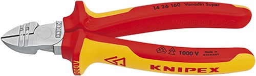 Knipex afstrip-zijsnijtang verchroomd 160 mm - 1426160