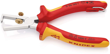 Knipex afstriptang met openingsveer | universeel | geïsoleerd | meercomponenten-omhulling - 11 06 160 t