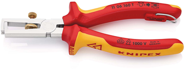 Knipex afstriptang met openingsveer | universeel | geïsoleerd | meercomponenten-omhulling - 11 06 160 t