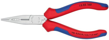 Knipex bedradingstang | lengte 160 mm | 0,5-0,75 1,5 2,5 mm² | verchroomd meercomponenten mantels | 1 stuk - 13 05 160 - 13 05 160