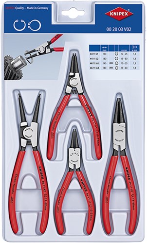 Knipex borgveertangen set type 44 + 46 4-delig - 002003v02