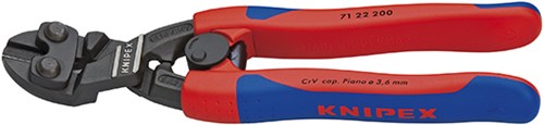 Knipex boutensnijtang cobolt 20° gebogen kop - 7122200