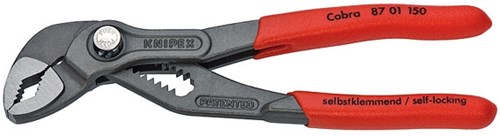 Knipex cobra waterpomptang 8701150 zweedse- waterpomp-tang (zwart rood, 150 mm)