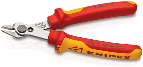 Afbeelding laden in galerijviewer, Knipex electronic super knips® vde | 125 mm lengte | geïsoleerd | meer-componentengrepen | vde-getest - 78 06 125 sb
