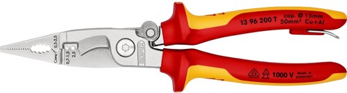 Knipex elektro-installatietang vde gestest met bevestigingshaak - 1396200t