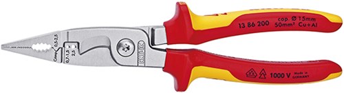 Knipex elektro installatietang verchroomd 200 mm - 1386200