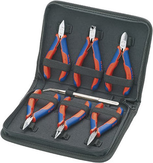 Knipex 7-delige etui 00 20 16 tangenset (rood blauw)