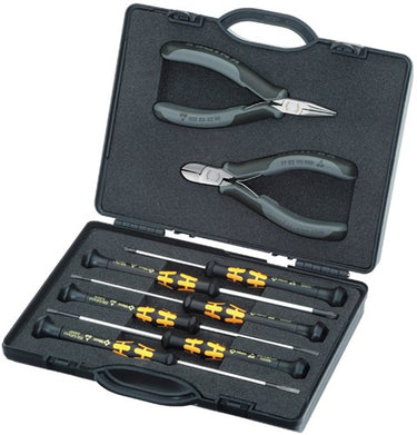 Knipex etui met elektronicatangen voorhet werken aan elektronische componenten - 002018esd