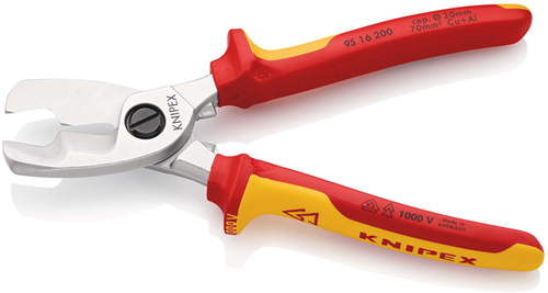Load image into Gallery viewer, Knipex kabelschaar met dubbele snijkanten | geïsoleerd | meer-componentengrepen | vde-gekeurd - 95 16 200 sb
