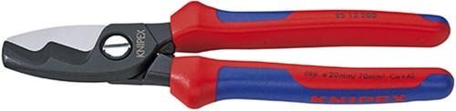 Knipex kabelschaar met dubbele snijkanten met meer-componentengrepen 200 mm - 9512200