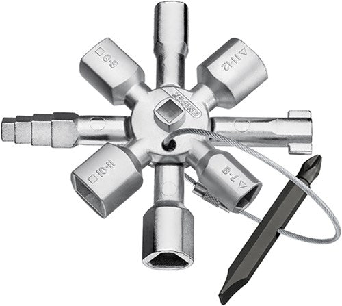 Knipex twinkey© voor alle standaard schakelkasten en afsluitsystemen 92 mm - 001101