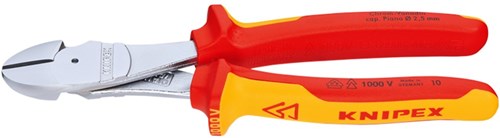 Knipex kracht-zijsnijtang verchroomd 180 mm - 7406180