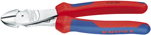 Knipex kracht-zijsnijtang verchroomd met meer-componentengrepen 160 mm - 7405160