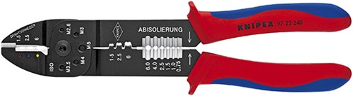 Knipex krimptang zwart gelakt met meer-componentengrepen 240 mm - 9722240