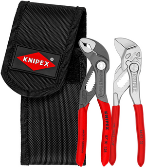 Knipex mini-tangenset in gereedschapsriem (rood zwart)