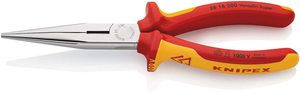 Knipex platspitse tang met zijsnijder (telefoontang) | 200 mm lengte | geïsoleerd | meer-componentengrepen - 26 16 200 sb