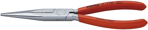 Knipex platspitse tang met zijsnijder verchroomd 200 mm - 2613200