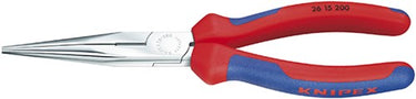 Knipex platspitse tang met zijsnijder 200mm grijptang (rood blauw)