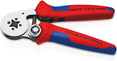Knipex preciforce® krimptang | meer-componentengrepen | gebruineerd | lengte 220 mm | zelfbedieningskaart blister - 97 55 04 sb