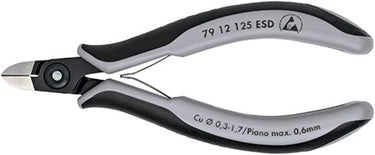 Knipex precisie elektronica-zijsnijtang esd gebruineerd 125 mm - 7912125esd